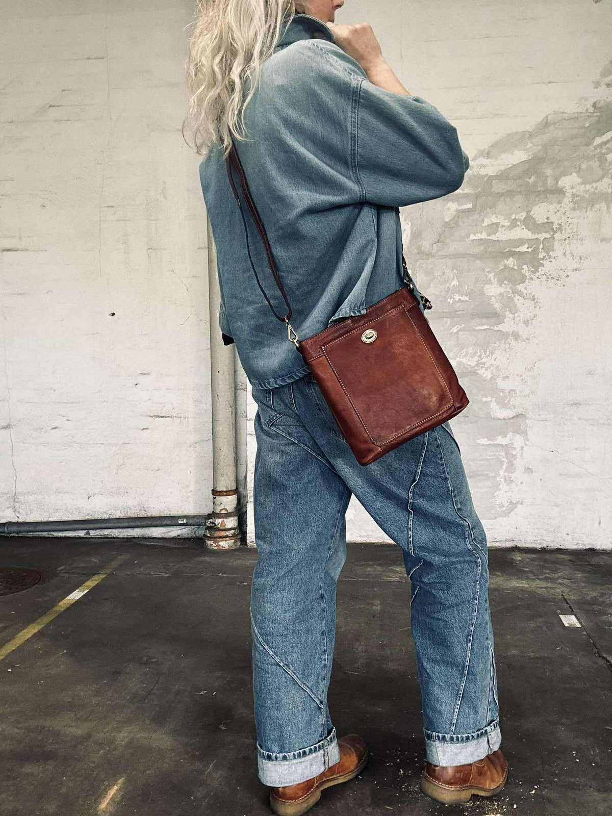 Sac crossover Moa small - Cognac