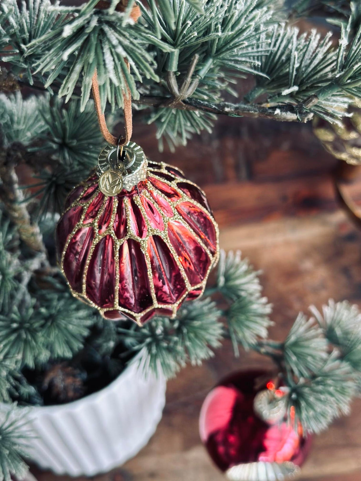 Boules de Noël en verre - Lot de 4 pièces