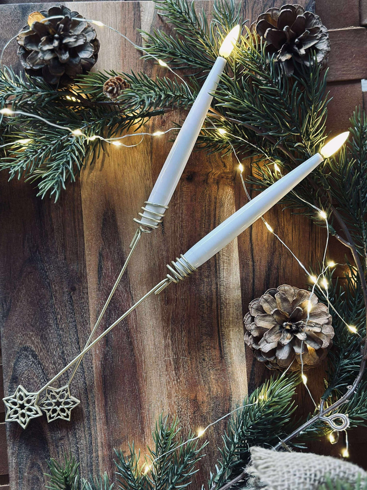 Porte-bougie pour sapin STAR - lot de 6