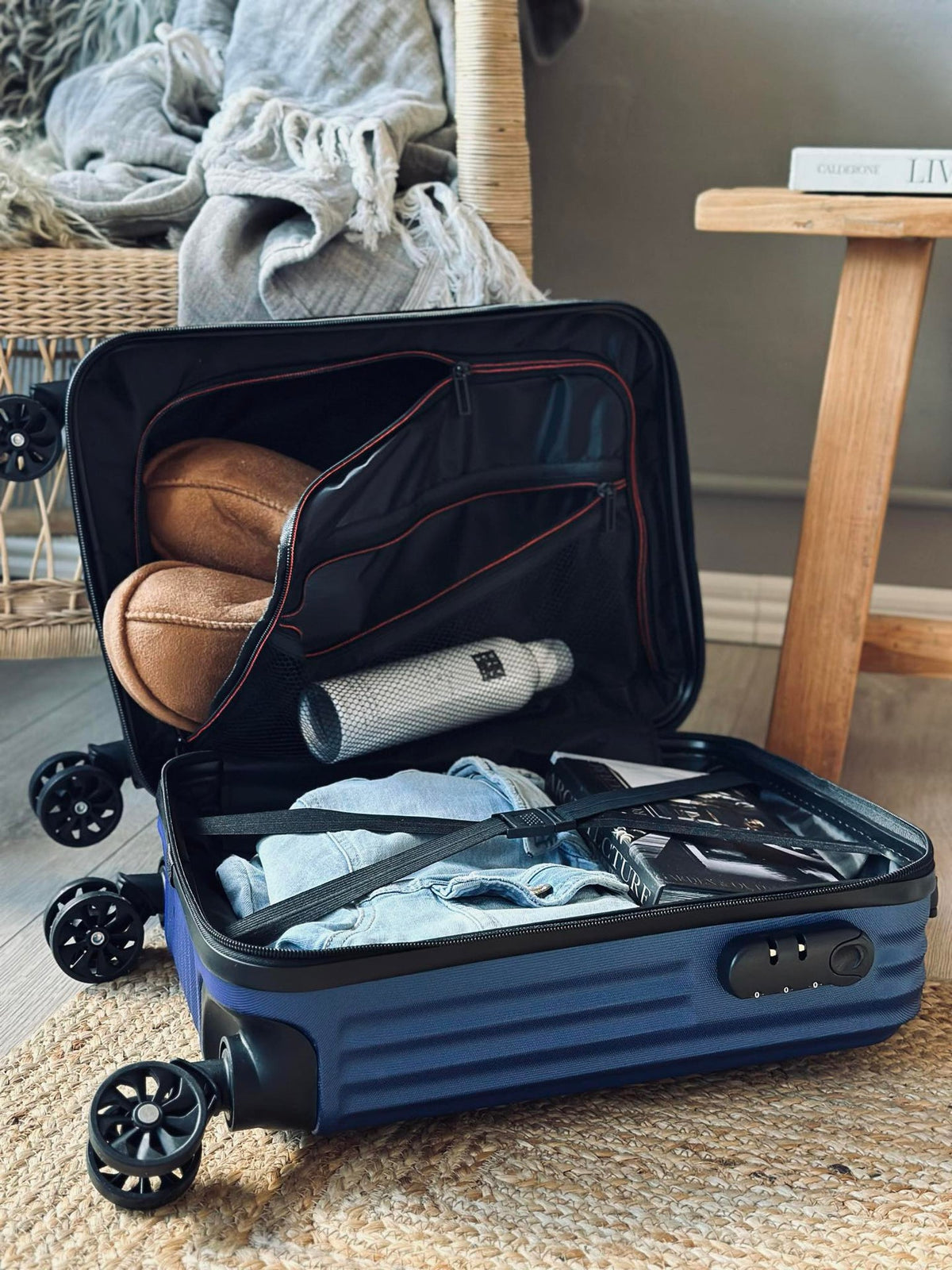 Valise trolley - Bleu