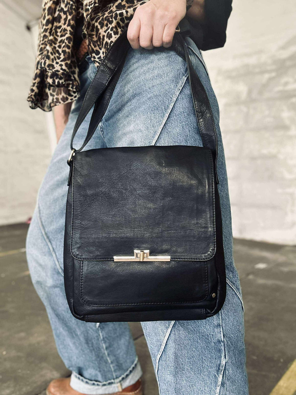 Sac bandoulière élégant - Cuir de veau
