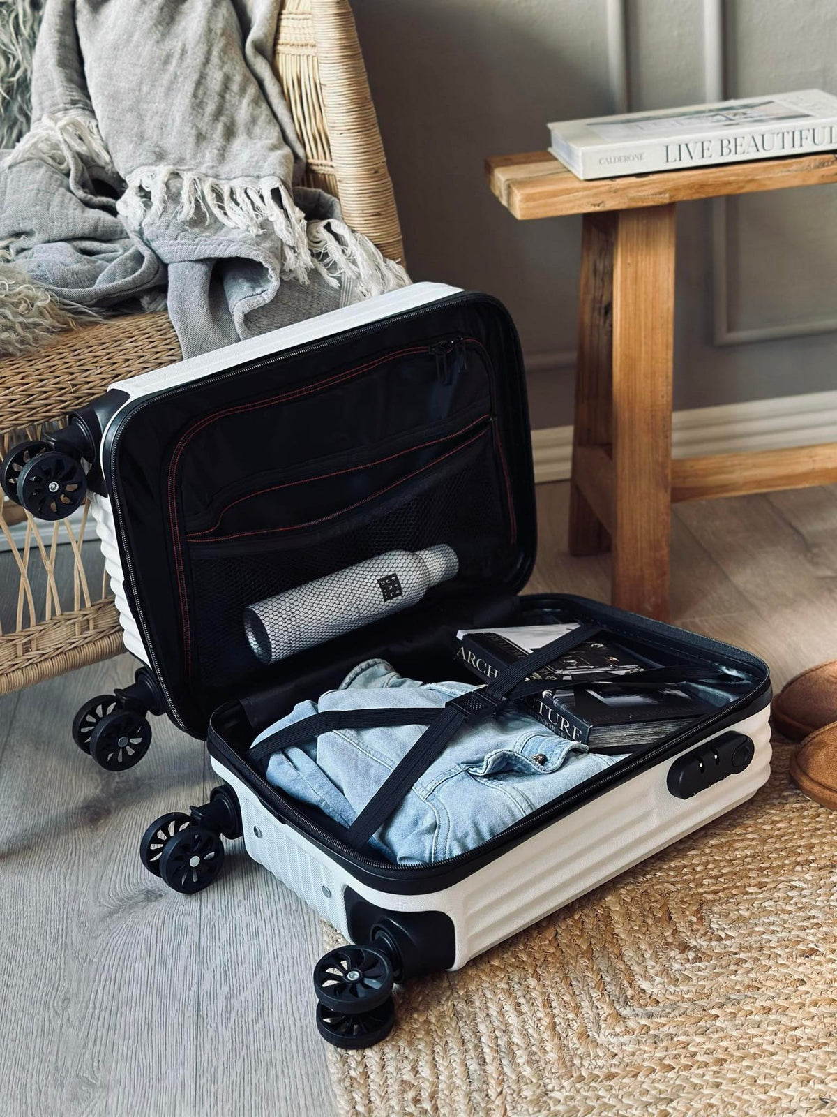 Valise trolley - White