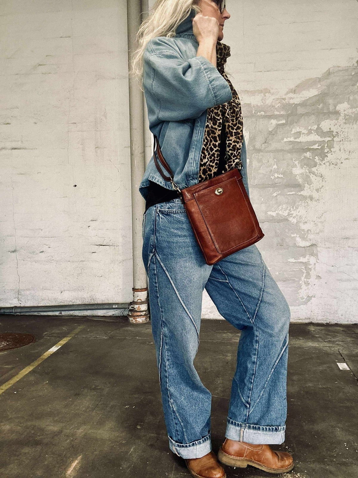 Sac crossover Moa small - Cognac