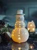 Bonhomme de neige avec éclairage LED - Porcelaine