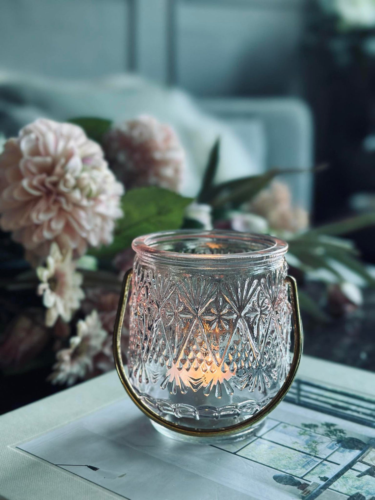 Lanterne photophore - Rose