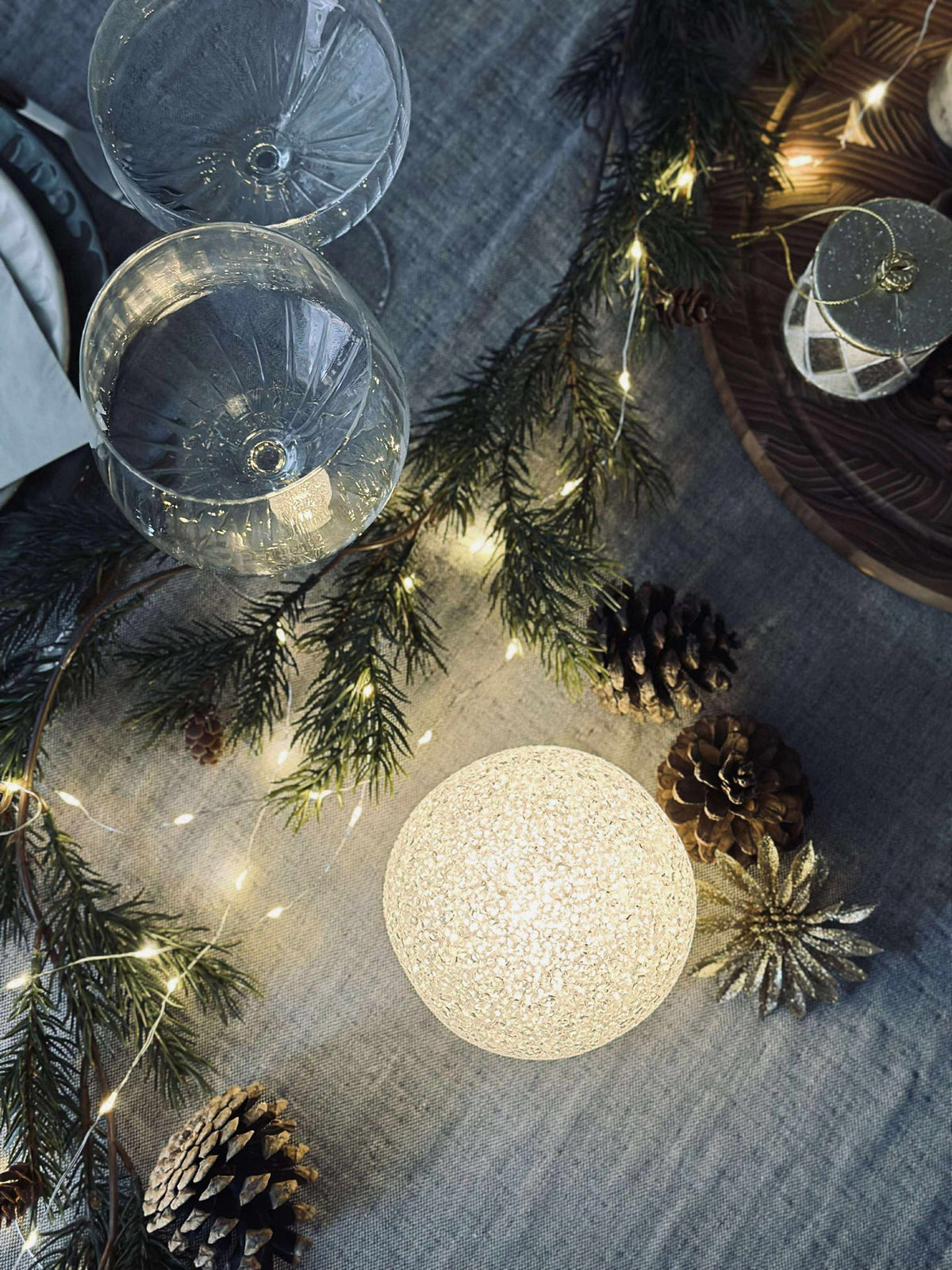 Sphère avec éclairage LED