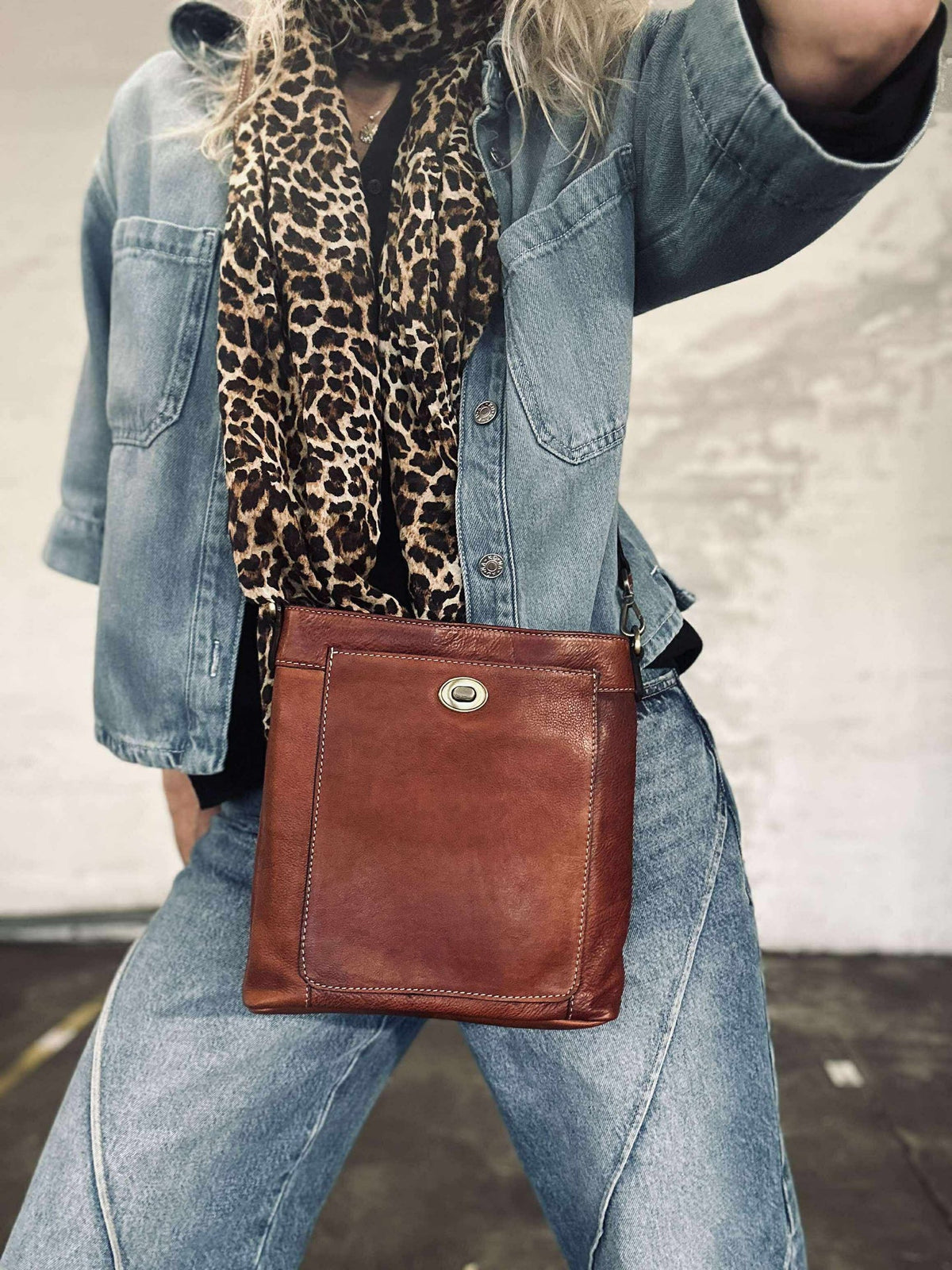 Sac crossover Moa small - Cognac