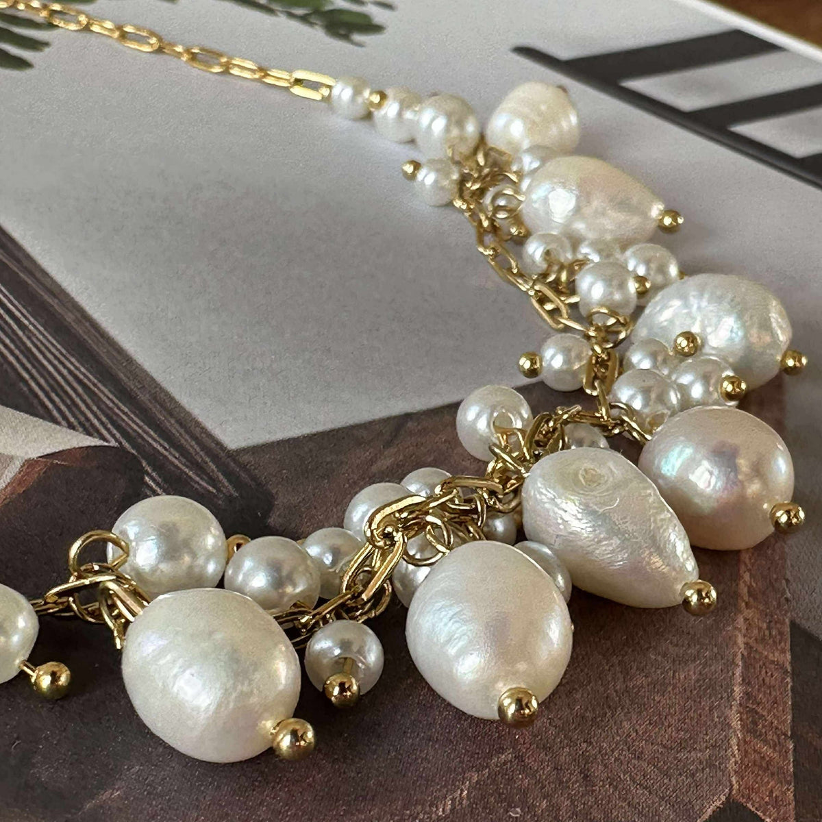 Collier Cille - avec mélange de perles