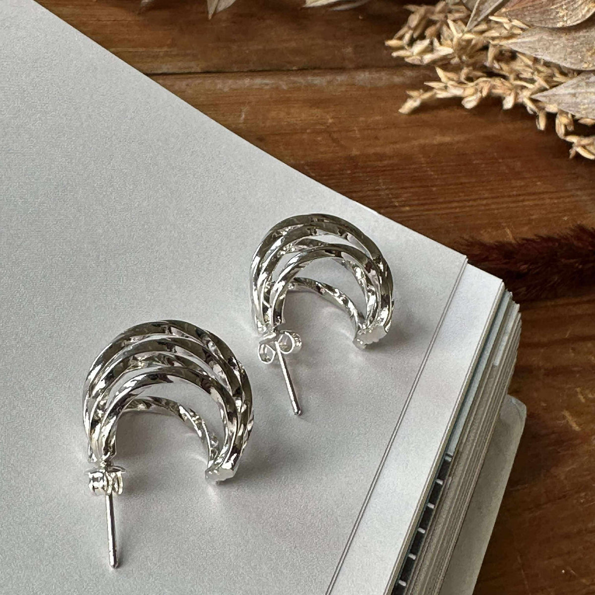 Boucles d'oreilles Cornelia 20 mm - Plaqué argent