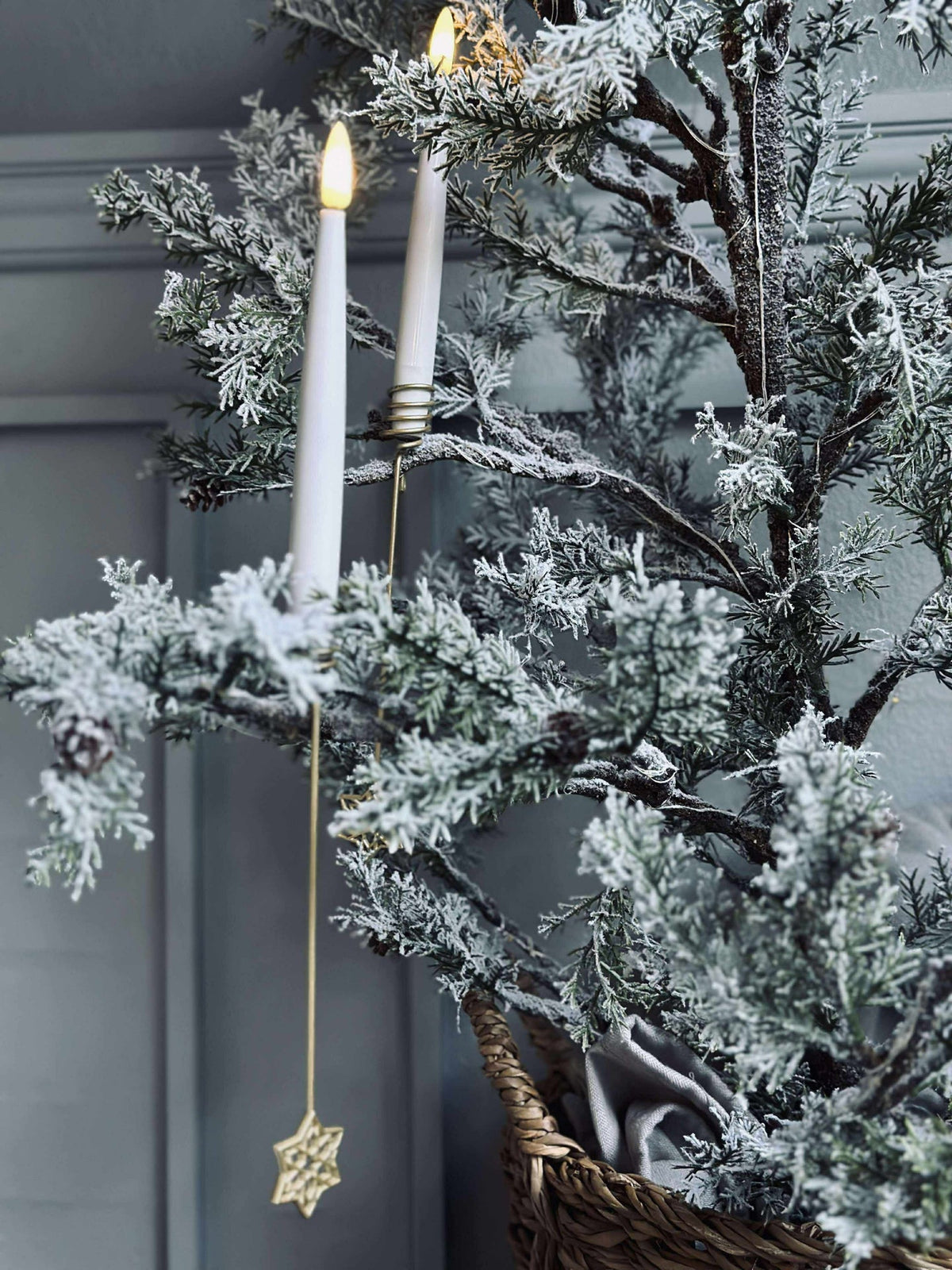 Porte-bougie pour sapin STAR - lot de 6