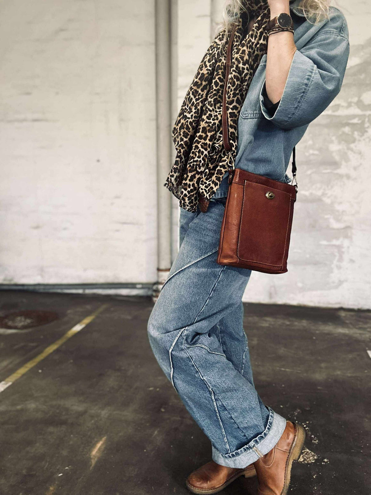 Sac crossover Moa small - Cognac