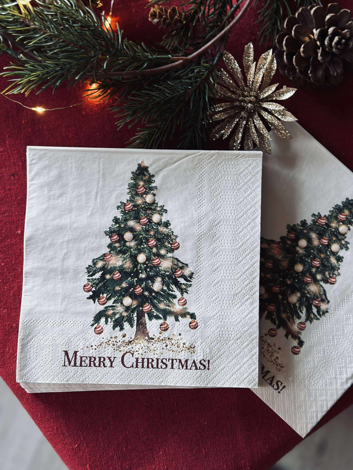 Serviettes Sapin de Noël - 20 pièces