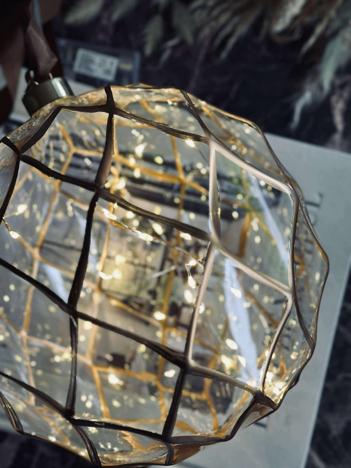 Suspension en verre avec lumière - Plusieurs tailles
