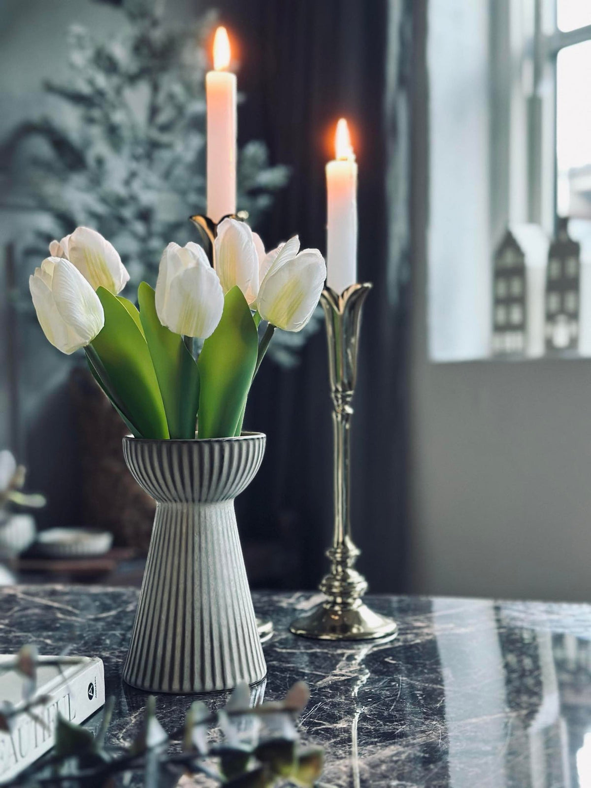 Vase à jacinthe VIGA - brun mat