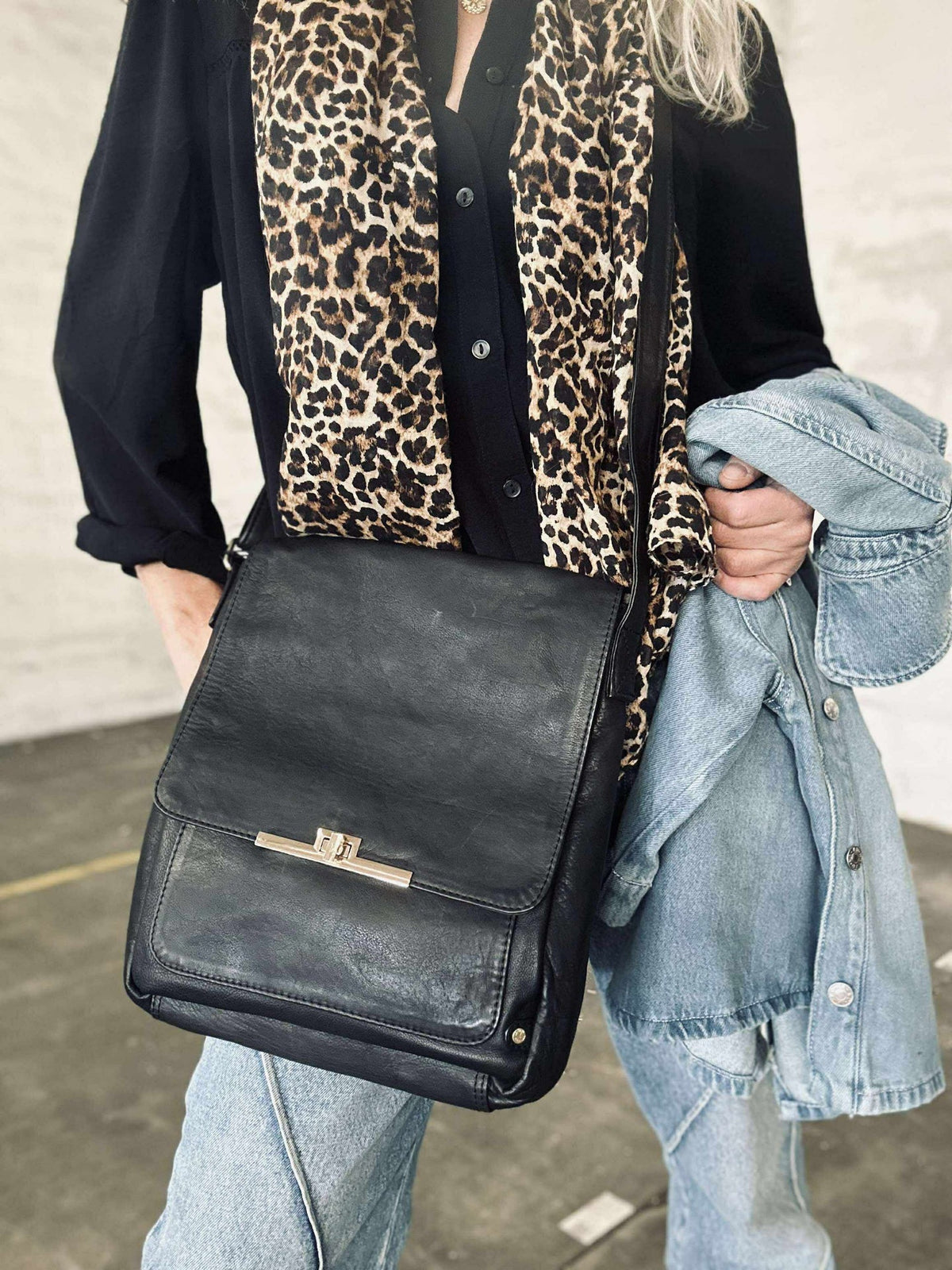 Sac bandoulière élégant - Cuir de veau