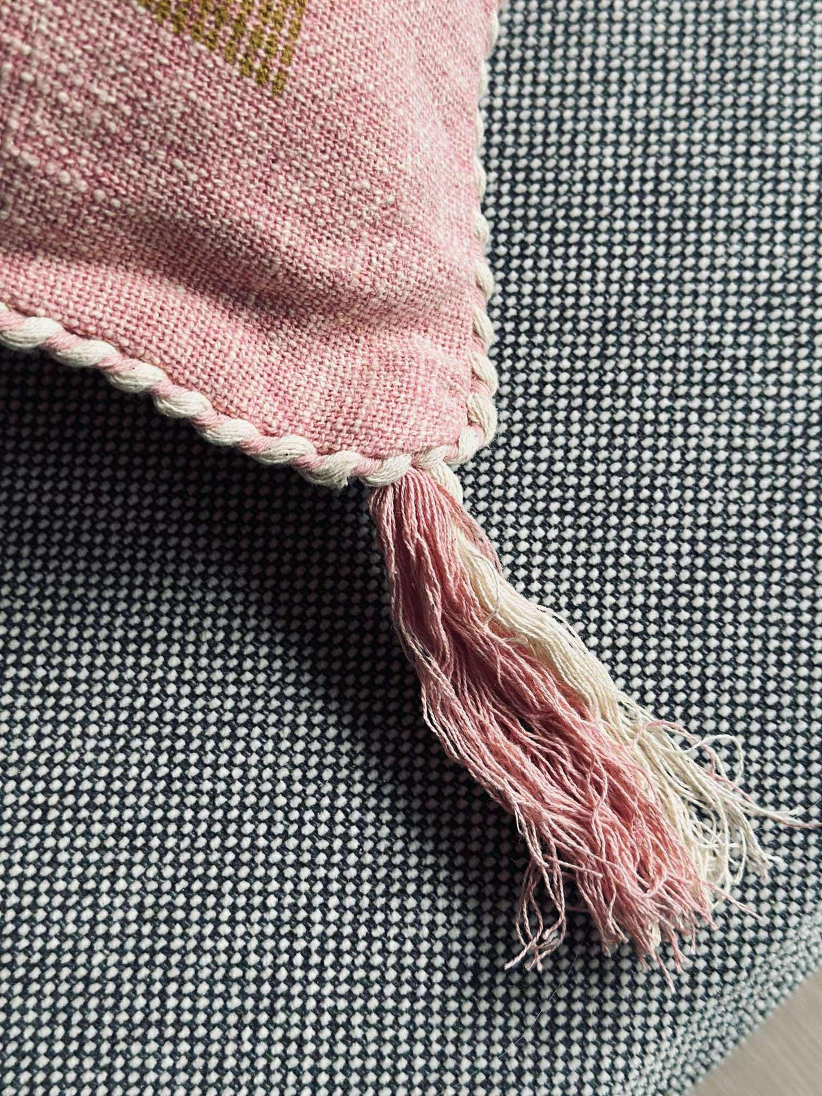 Coussin avec rembourrage - Boheme rose poudré - Lot de 2 pièces