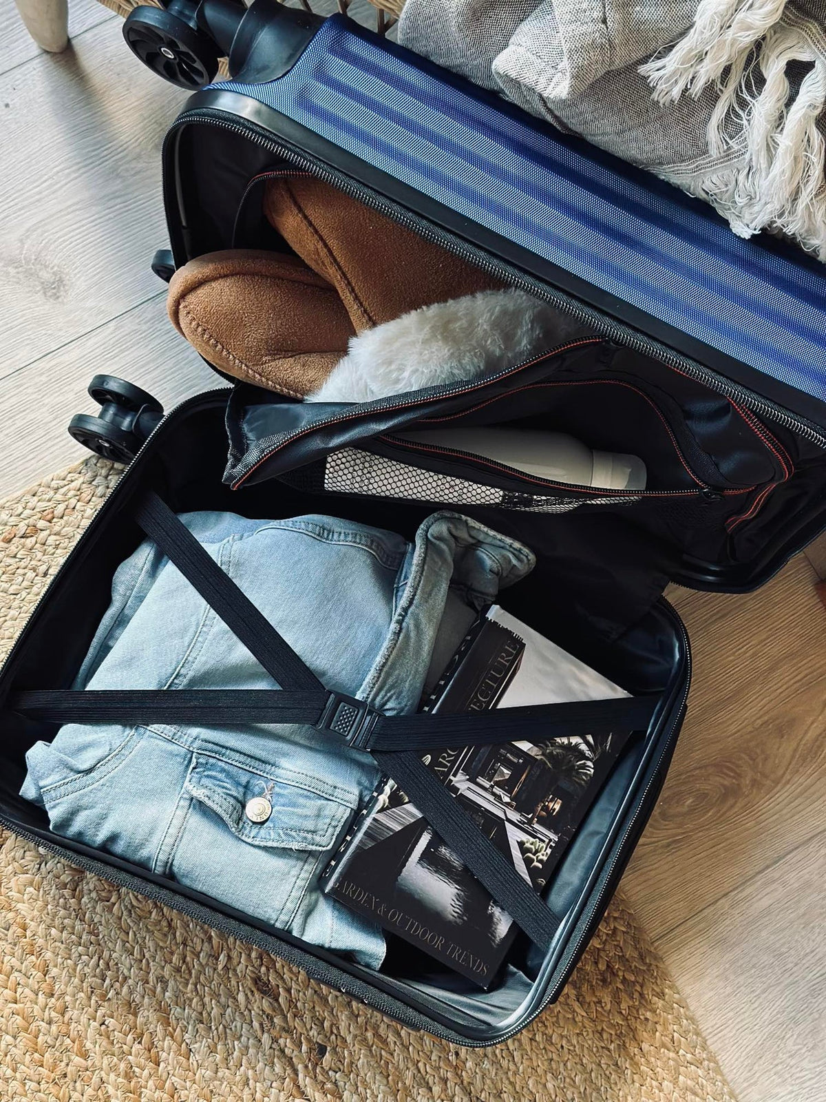Valise trolley - Bleu