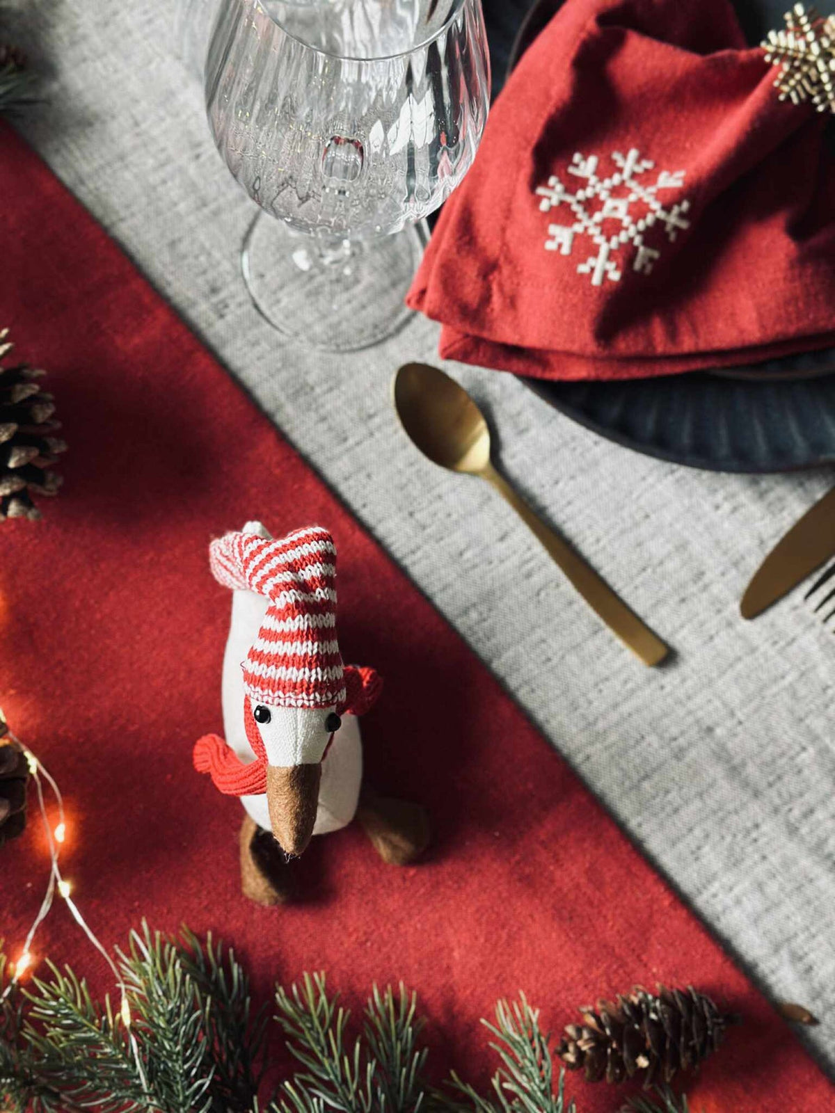 Canard de Noël avec bonnet rouge - Mini