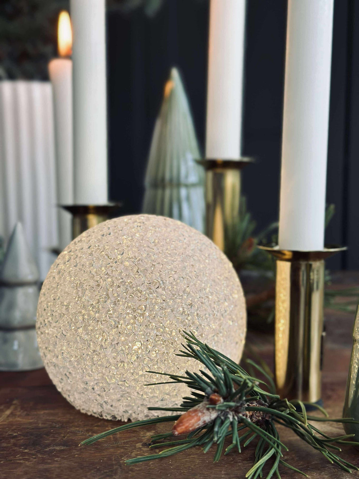 Sphère avec éclairage LED