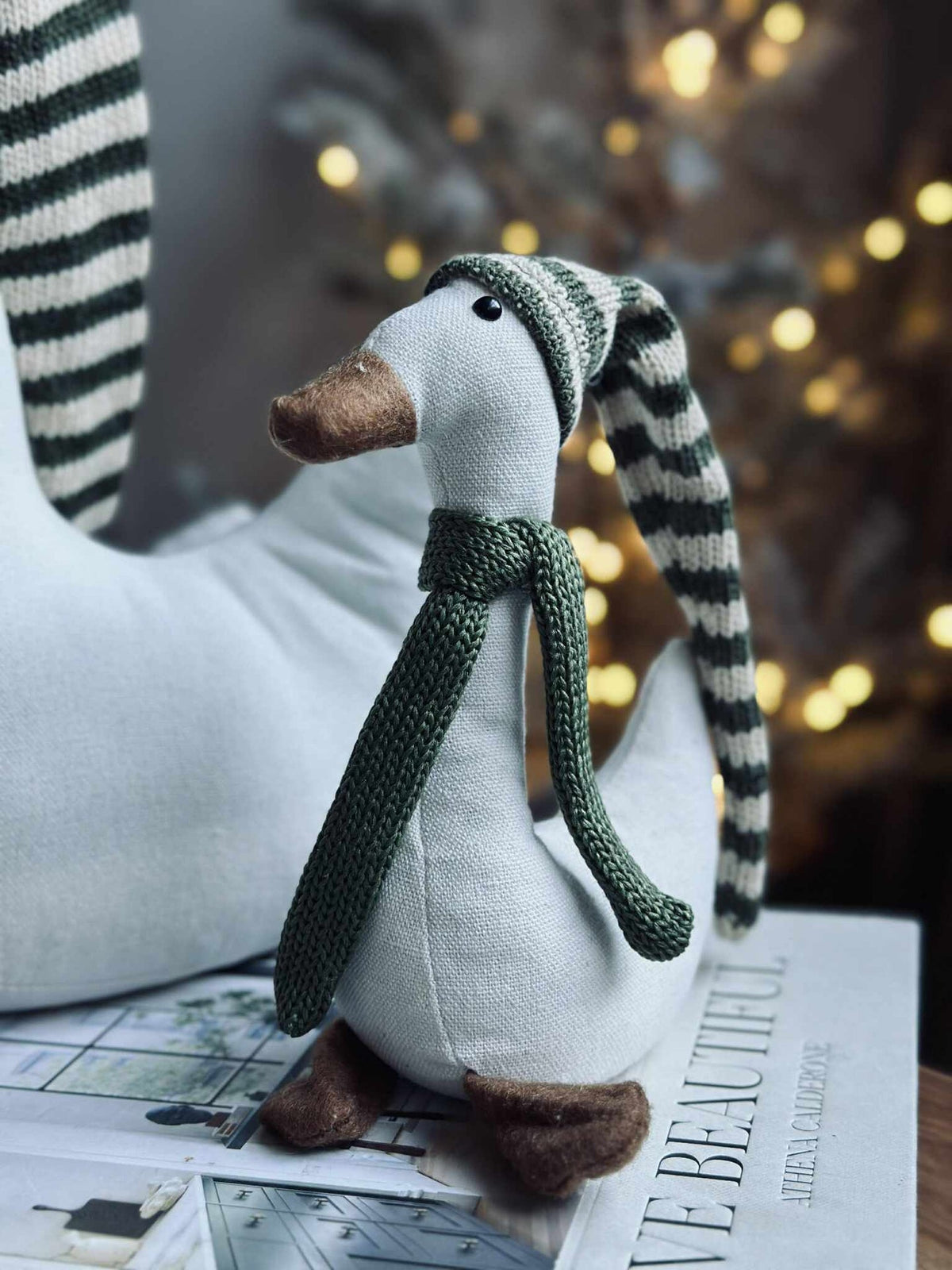 Canard de Noël avec bonnet vert - Mini