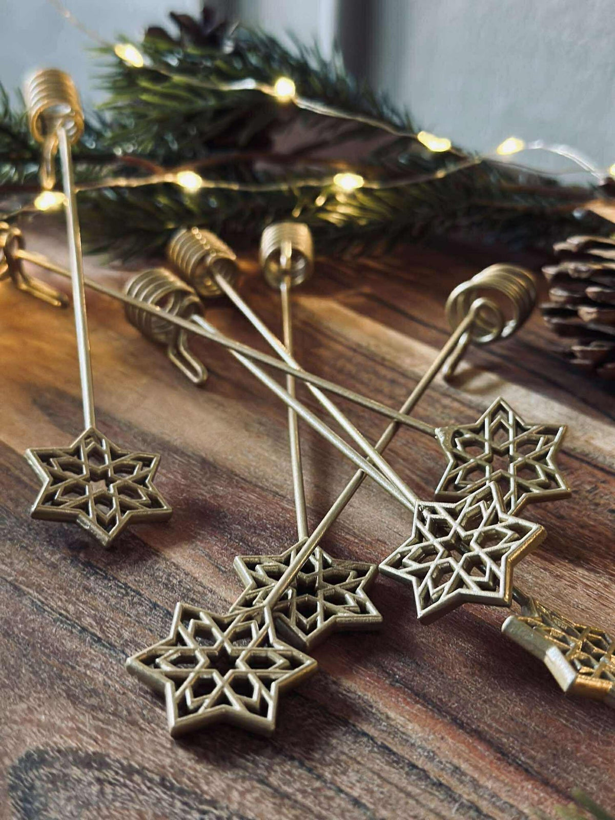 Porte-bougie pour sapin STAR - lot de 6