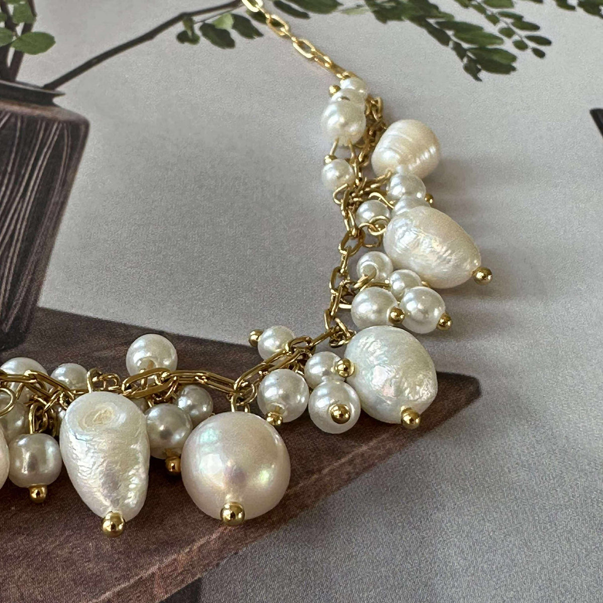 Collier Cille - avec mélange de perles