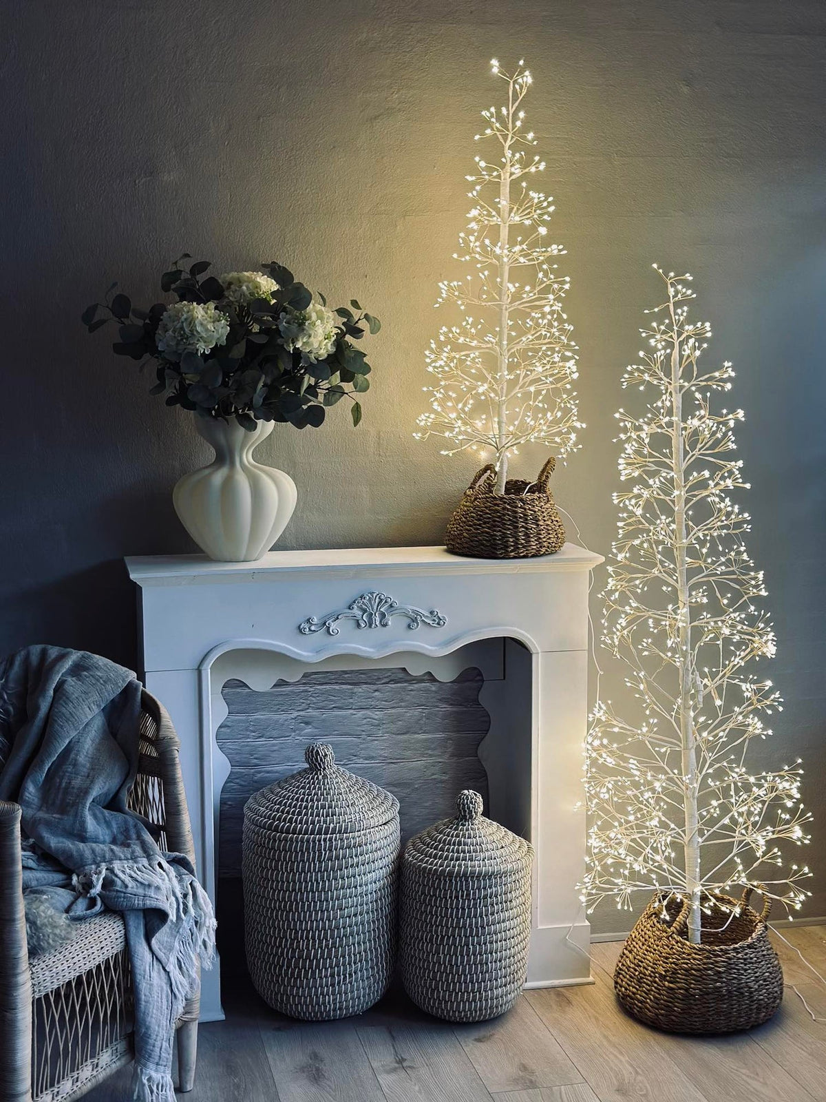 Sapin de Noël avec 1600 LED - Blanc