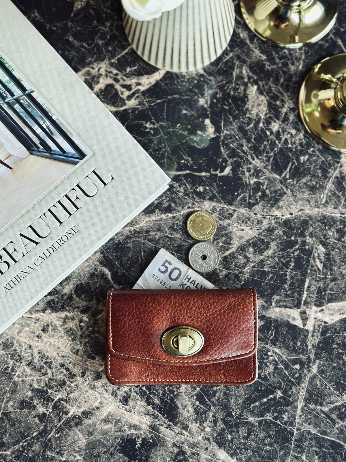 Porte-monnaie Moa Small Cognac