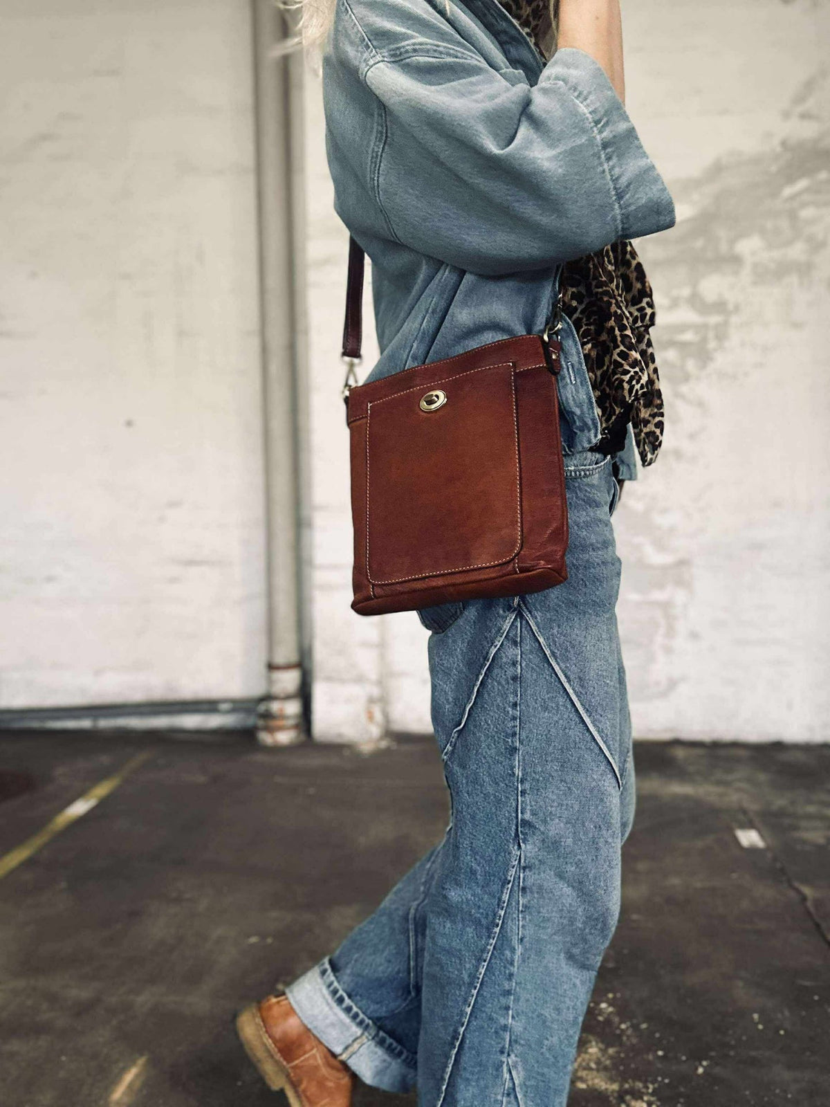 Sac crossover Moa small - Cognac