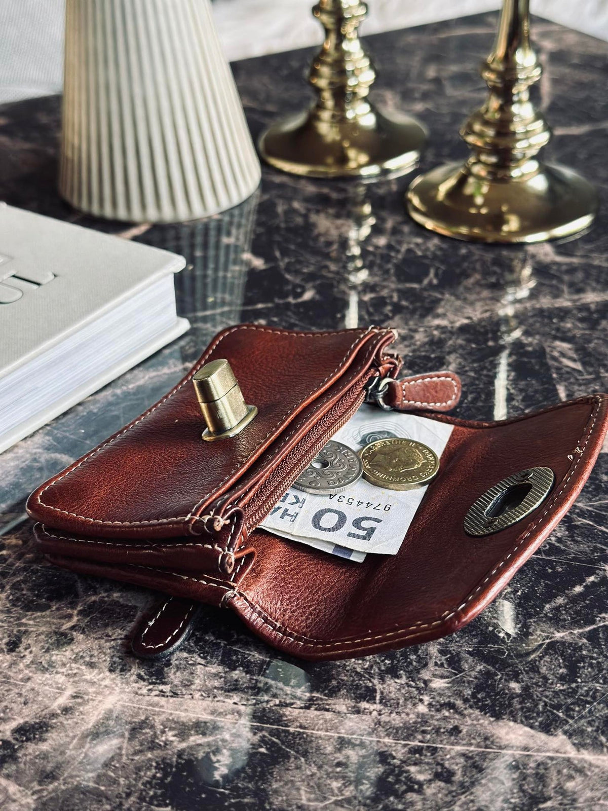 Porte-monnaie Moa Small Cognac