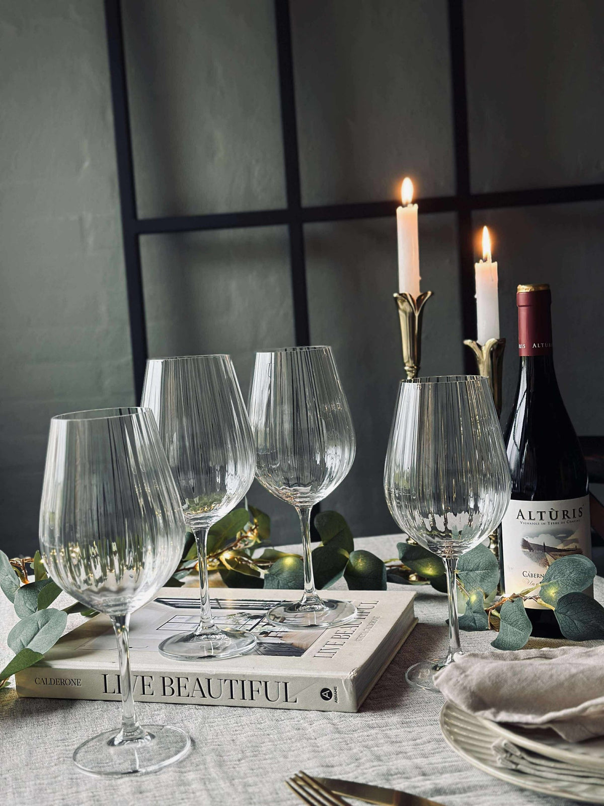 Verres à vin rouge CRYSTAL - Lot de 4 pièces