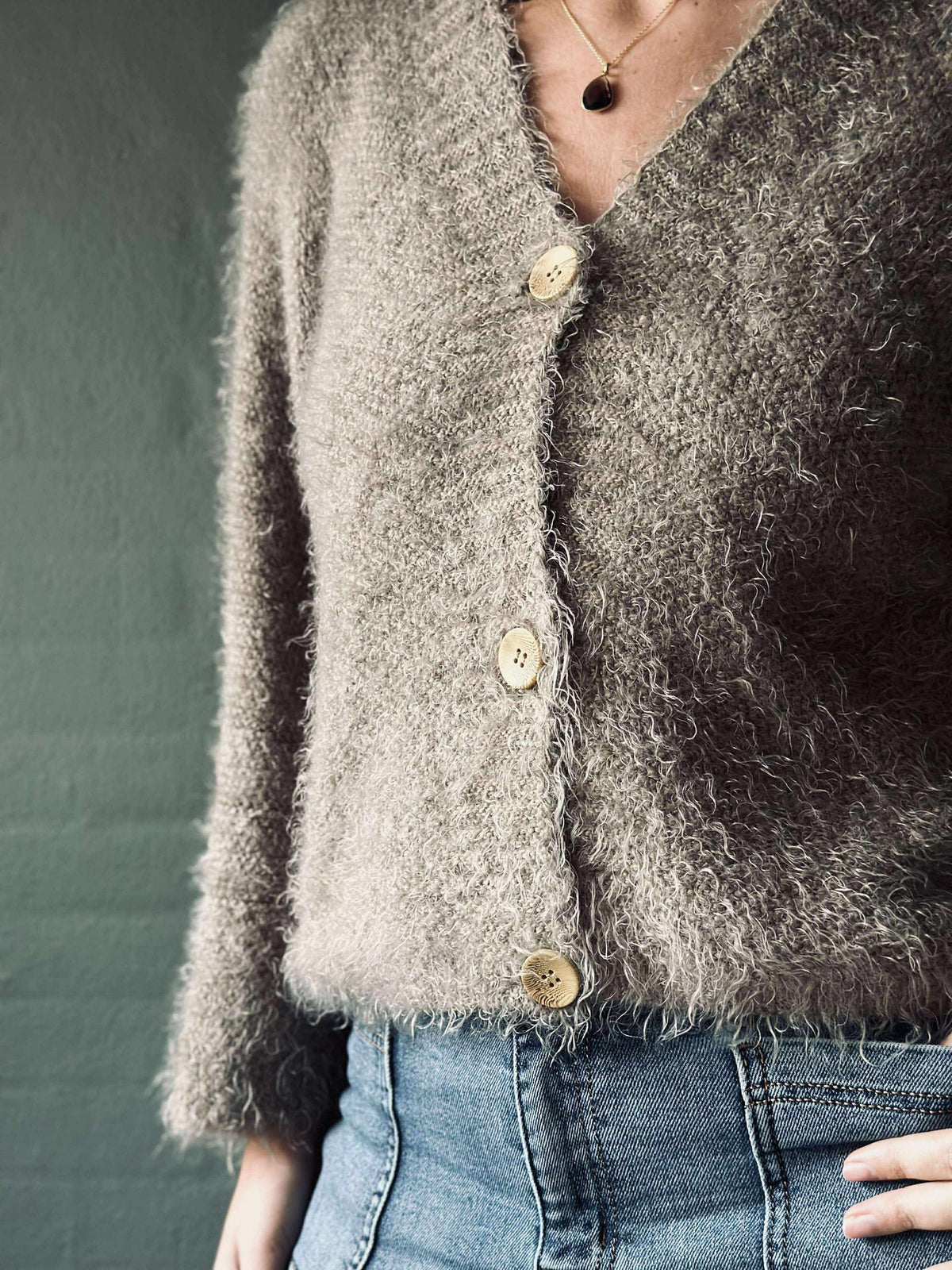 Cardigan Dakota - Dark fango