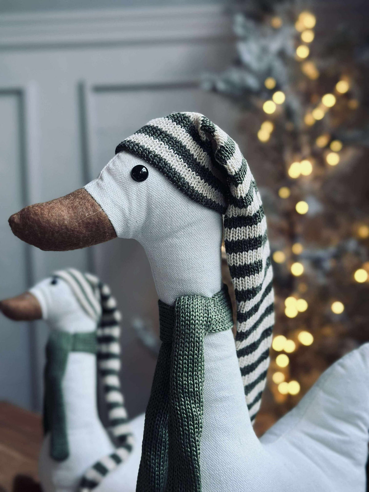 Canard de Noël avec bonnet vert - Moyen