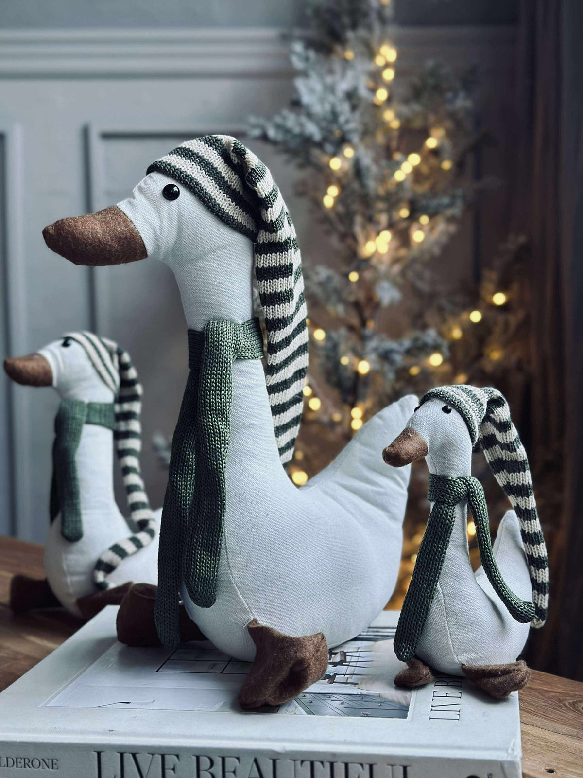 Canard de Noël avec bonnet vert - Moyen