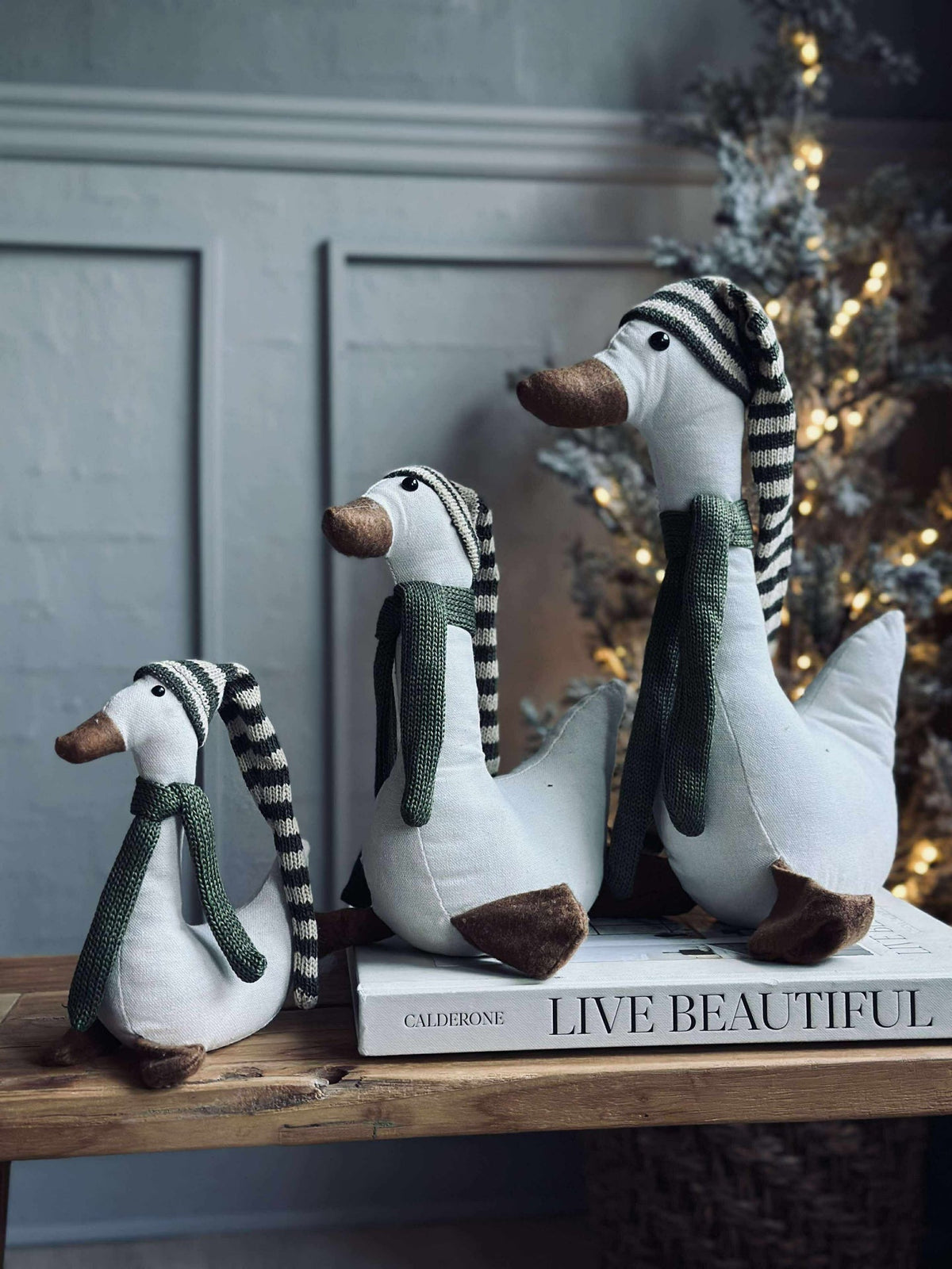 Canard de Noël avec bonnet vert - Moyen