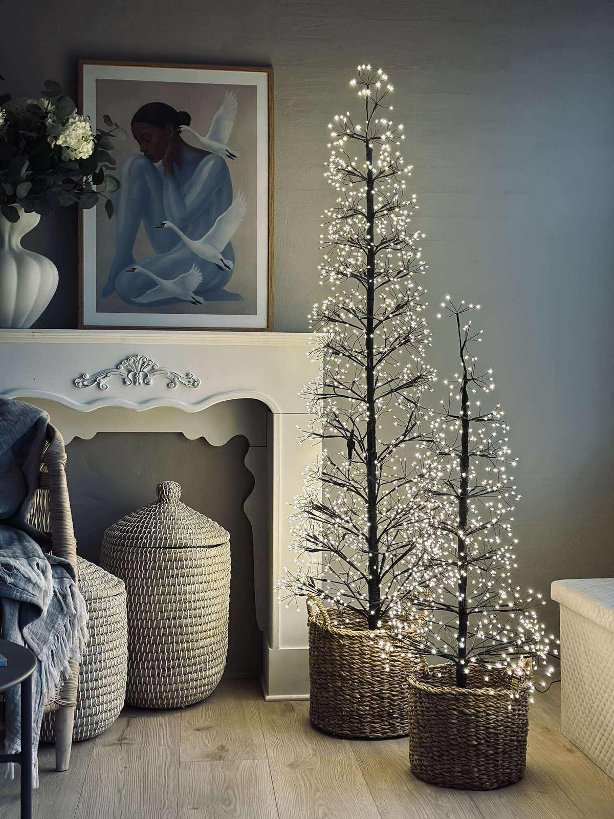 Sapin de Noël avec 1600 lumières LED - Noir