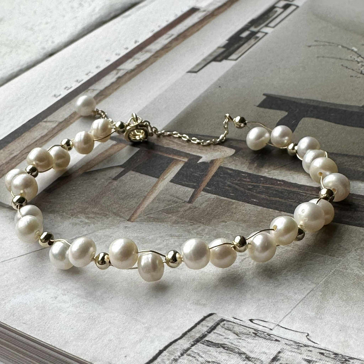 Bracelet Miko - avec de véritables perles d’eau douce