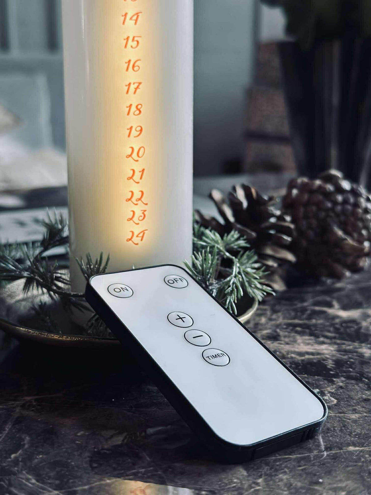 Bougie calendrier LED TWINKLE avec télécommande