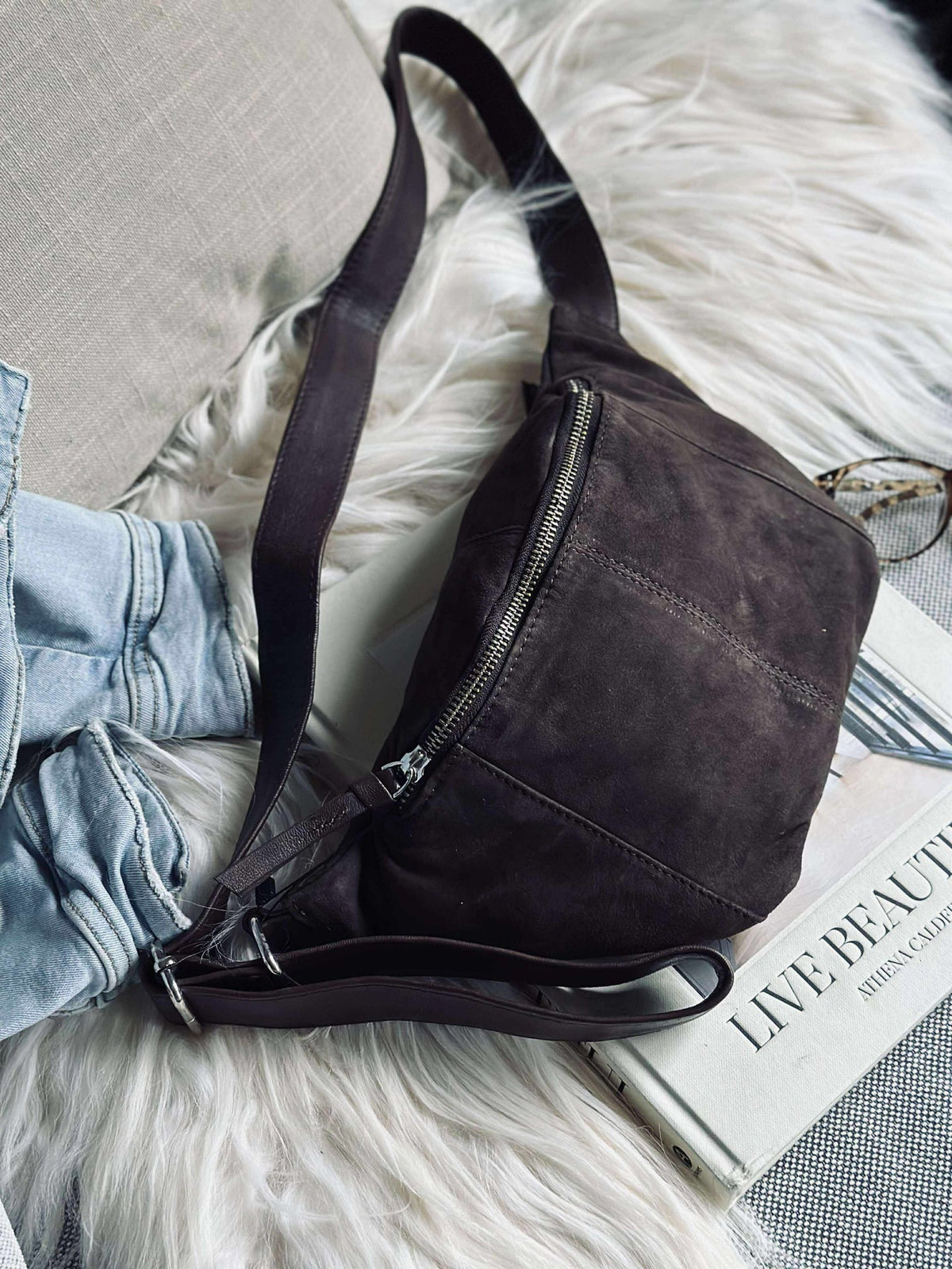 Bumbag JUNE Daim - Coffee Brown