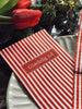 Serviettes Noël - 20 pcs. Rayé rouge