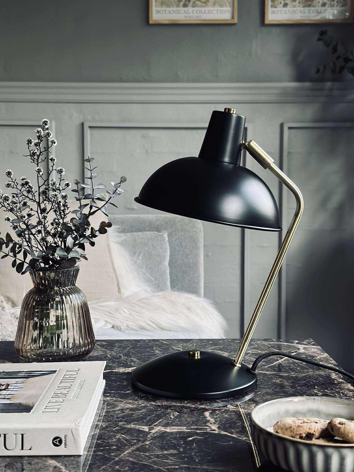 Lampe de table Retro - Noir / or