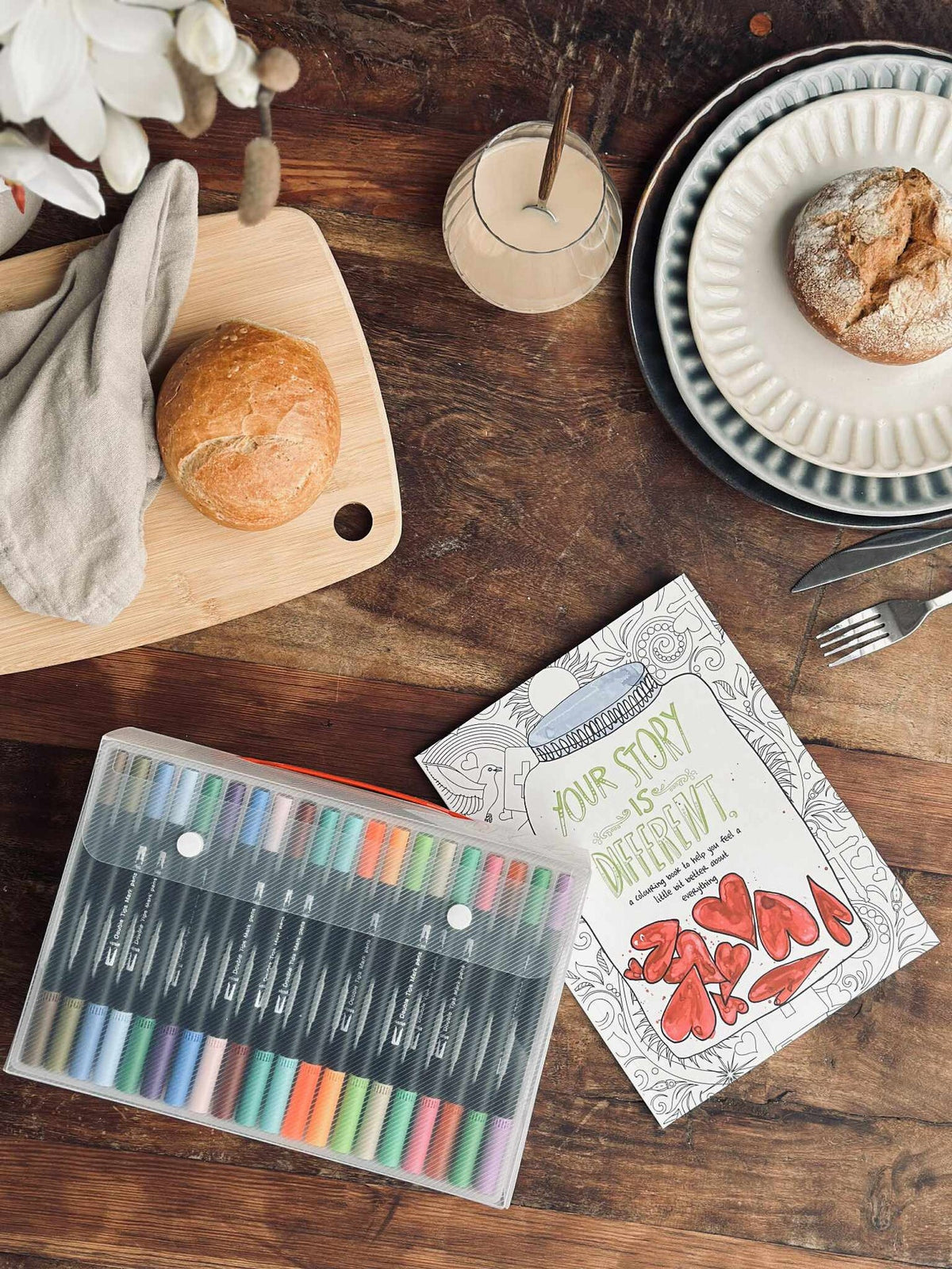 120 Brushpens à base d’eau double pointe