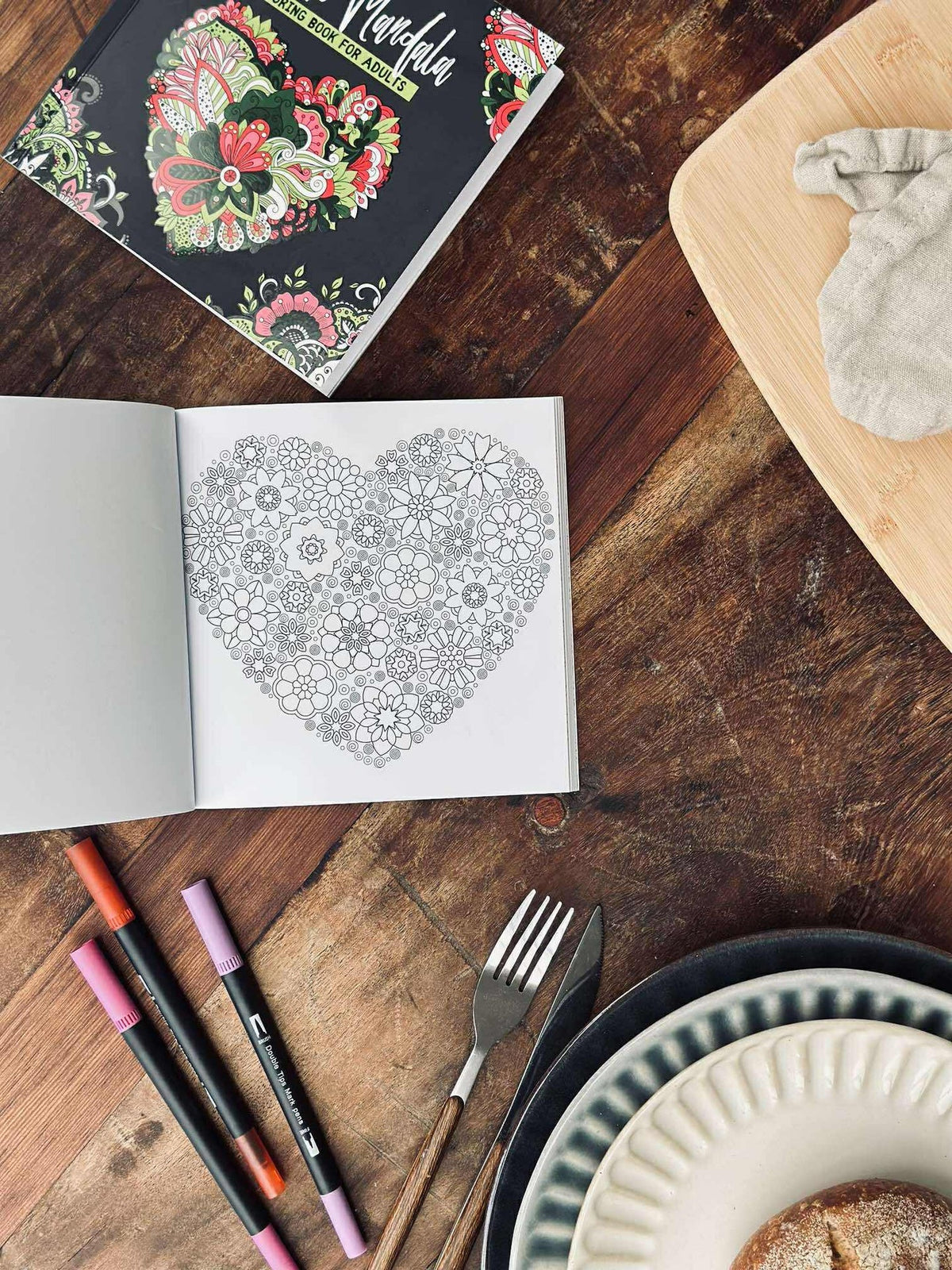 Livre de coloriage pour adultes - Cœurs Mix