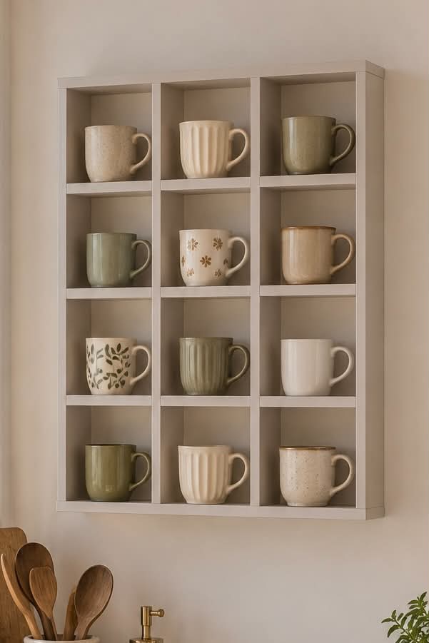 Étagère à mugs 12 compartiments - Cashmere