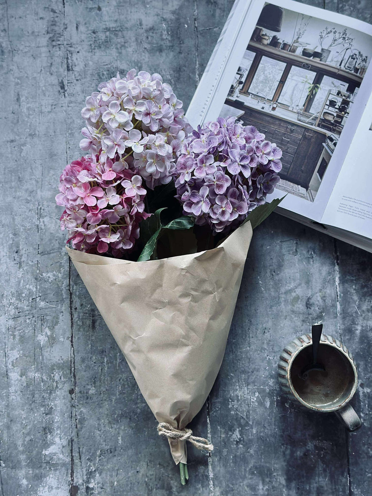 Bouquet - Hortensia Rose / Violet