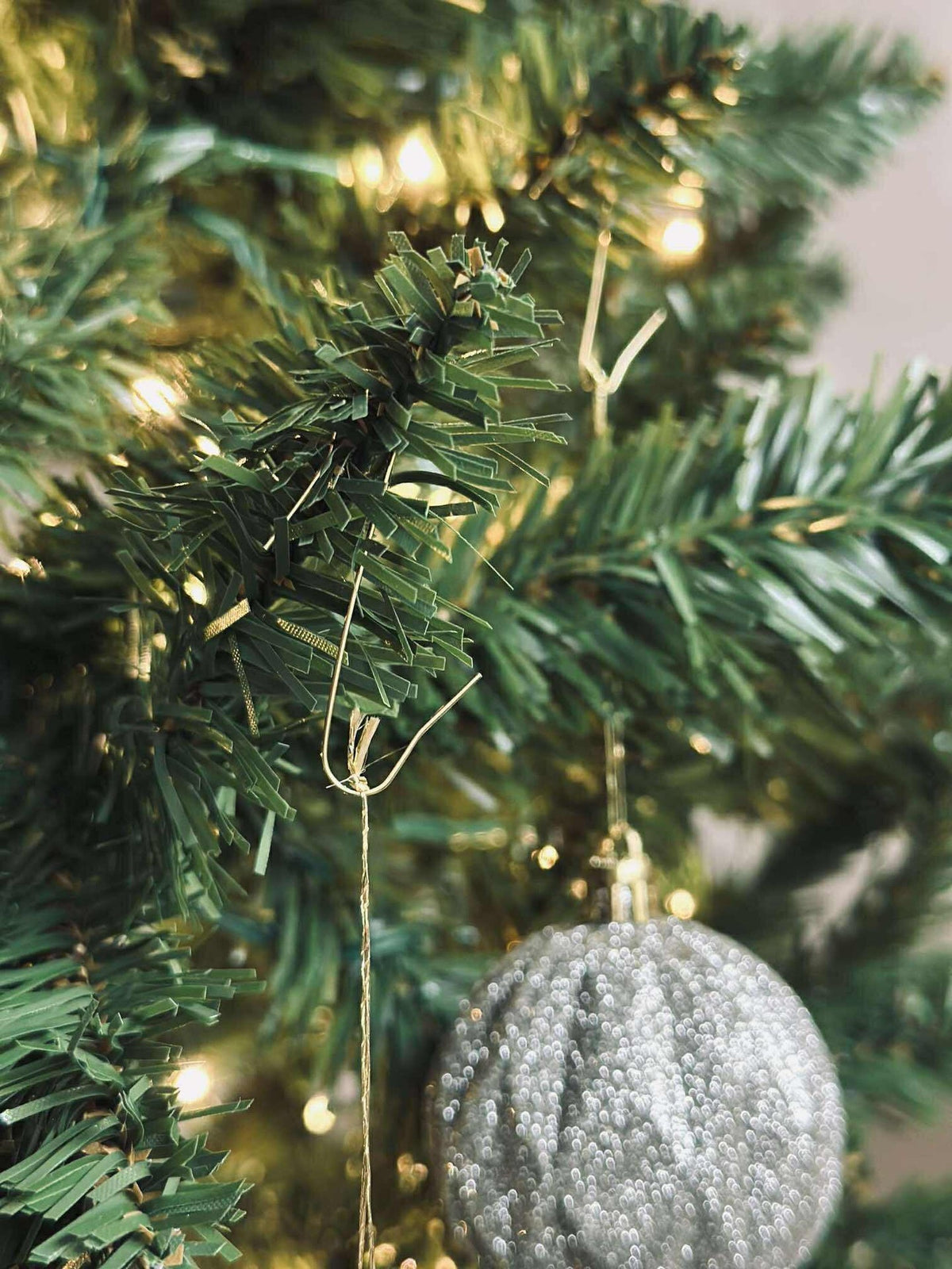 Crochet pour suspension de décorations de Noël - Or