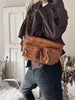 Sac banane Kaya - tressage cognac