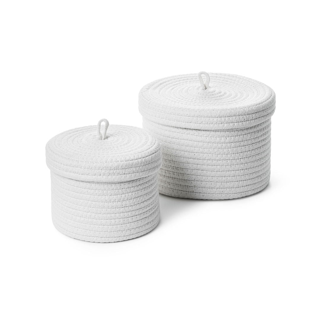 Paniers avec couvercle 2 pcs