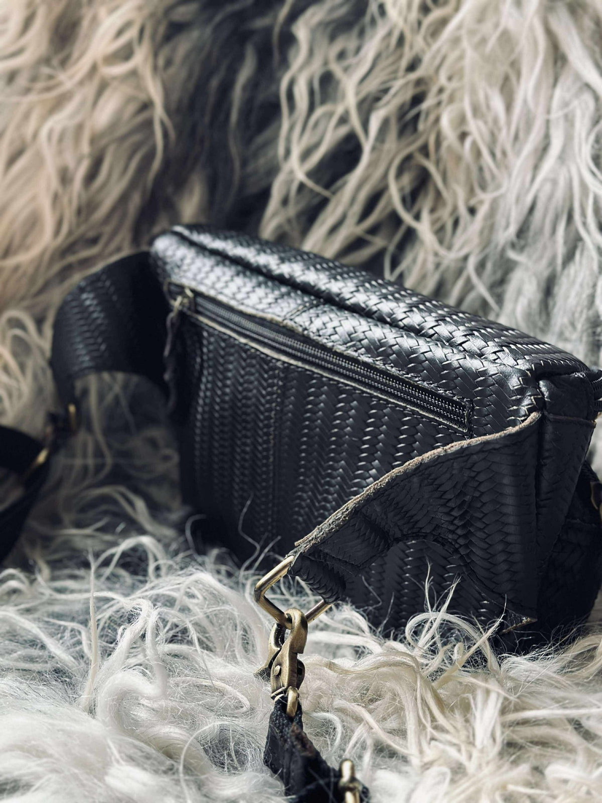 Sac banane Kaya - Tressage noir