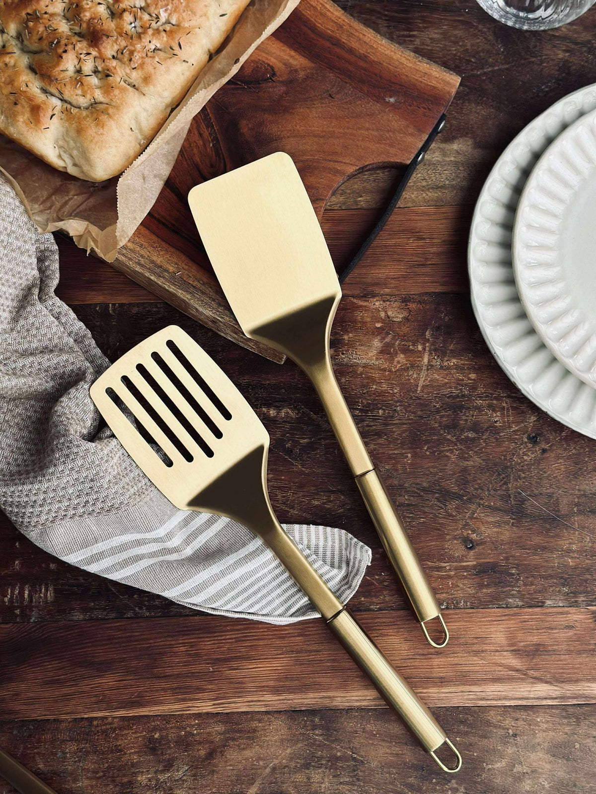 Spatule ajourée Golden - Acier inoxydable